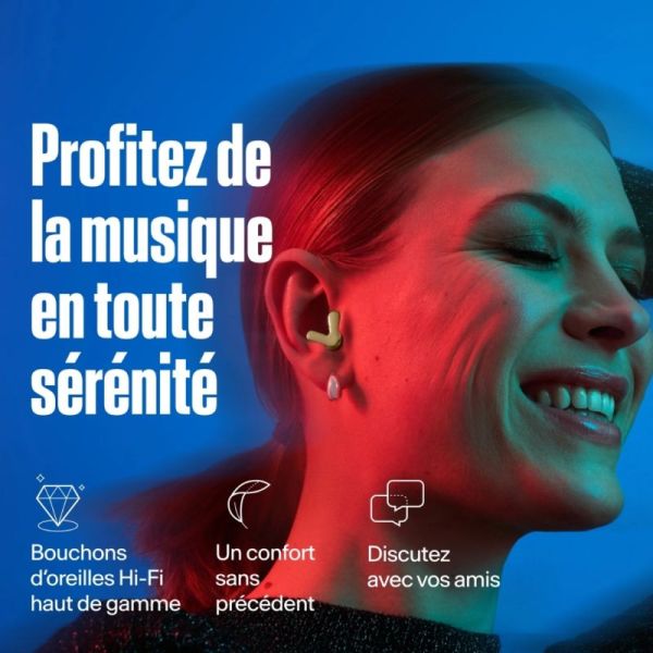 Alpine Tune Gold Paire de bouchons d'oreille - Haute fidélité pour les concerts, les festivals et les passionnés de musique