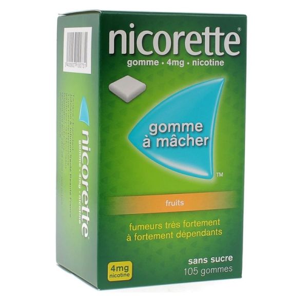 Nicorette 4 mg fruits 105 gommes