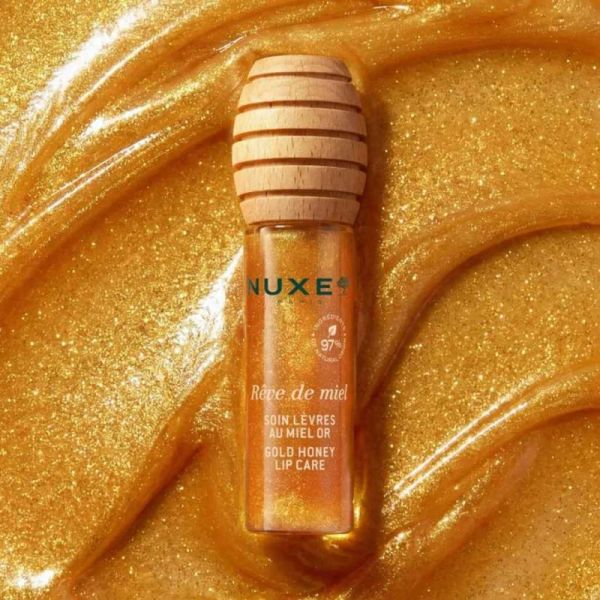 NUXE Rêve de Miel Soin Lèvres au Miel Or 10ml - Sublime et illumine les lèvres