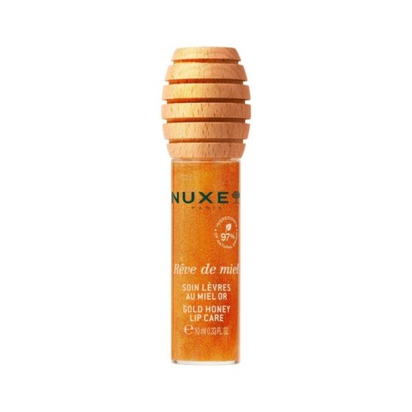 NUXE Rêve de Miel Soin Lèvres au Miel Or 10ml - Sublime et illumine les lèvres