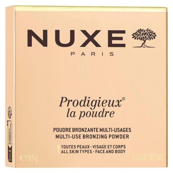 Nuxe Prodigieux Poudre Bronzante Multi-Usages 9,5 g – Poudre de soleil effet bonne mine naturelle