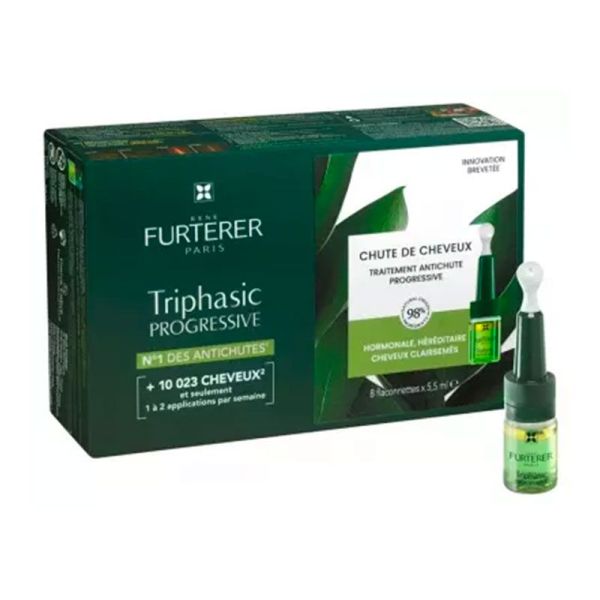 René Furterer Triphasic Progressive - Traitement Antichute - 8 x 5,5ml