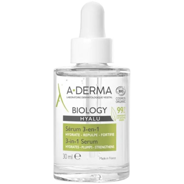 A-Derma Biology Hyalu Sérum 3en1 Bio 30ml – Hydrate et repulpe
