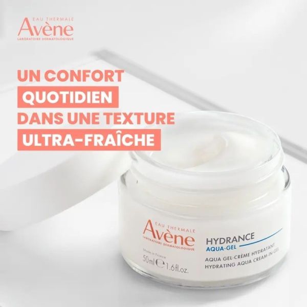 Avène Hydrance Aqua-Gel Crème Hydratant - 50 ml - Hydratation intense et multi-usage peaux sensibles