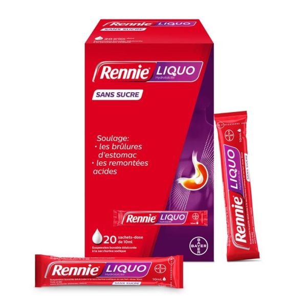 RennieLiquo sans sucre suspension buvable 20 sachets