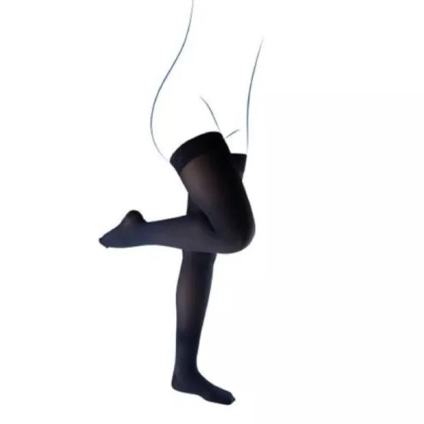 Thuasne Venoflex Secret Classe 2 Bas de Contention Femme Marine - Normal - Taille 2