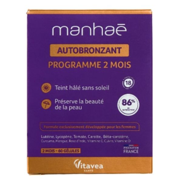 Nutrisanté Manhaé Autobronzant 60 gélules