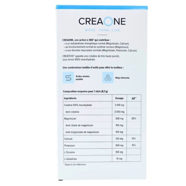 Aragan Creaone 20 sticks - Métabolisme énergétique et fonction musculaire