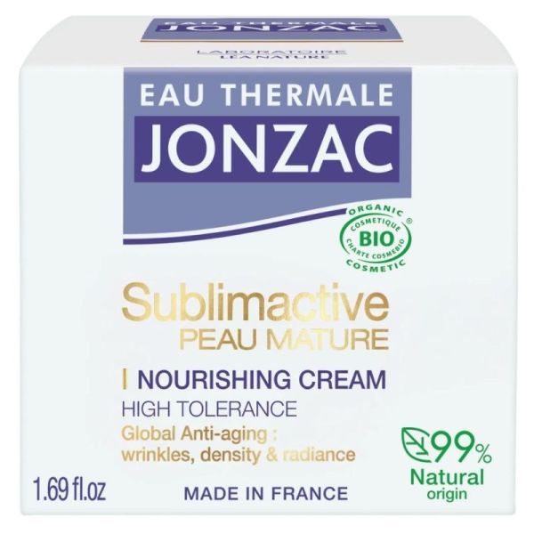 Jonzac Crème Riche Anti-Âge Densité Nutrition Bio 50 ml - Densité, nutrition et fermeté