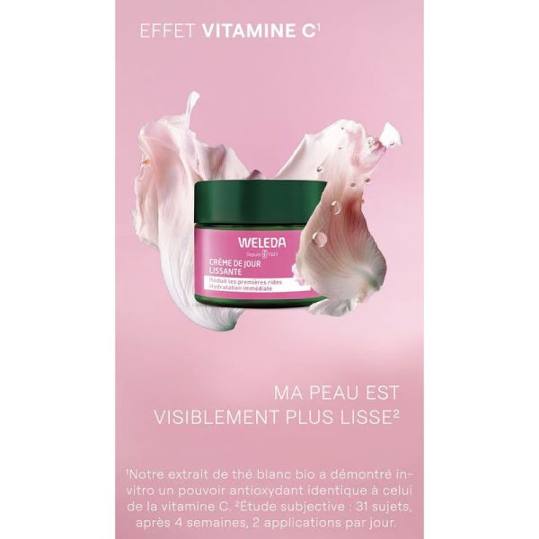 Weleda Crème de Jour Lissante à la Rose Musquée & Thé Blanc 40ml – Éclat et premières rides