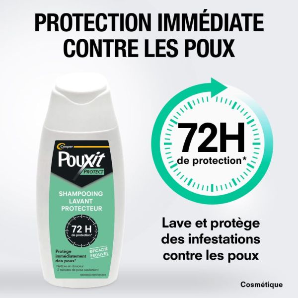 Pouxit Protect Shampoing Lavant Protecteur 72H - 200ml - Prévention anti-poux longue durée