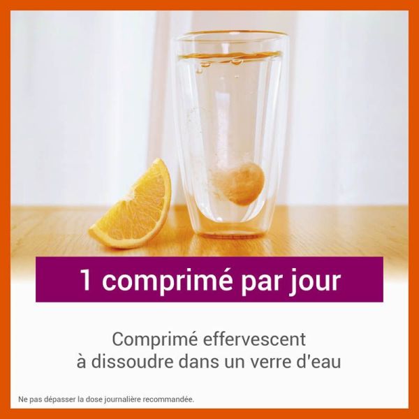 Vitascorbol Énergie - 30 comprimés effervescents - Goût Orange Pressé - Vitalité et Immunité