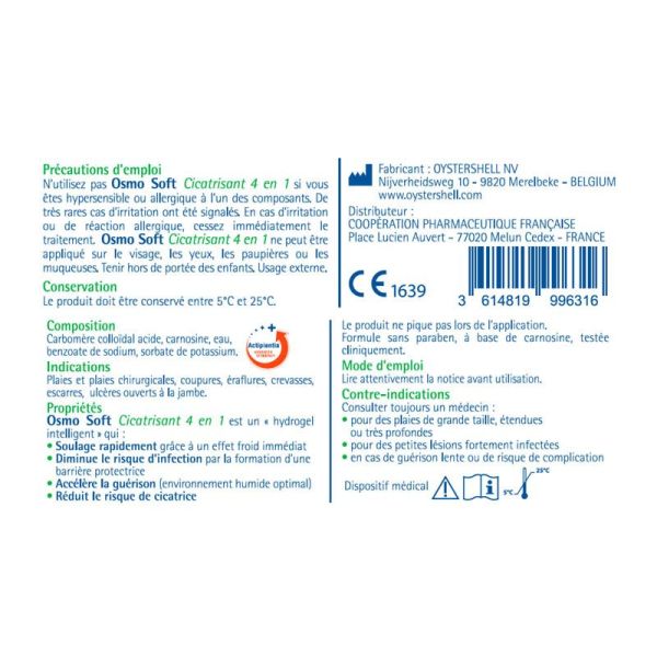 OsmoSoft Cicatrisant 4 en 1 Gel - 50g - Soulage, protège, répare et prévient les cicatrices