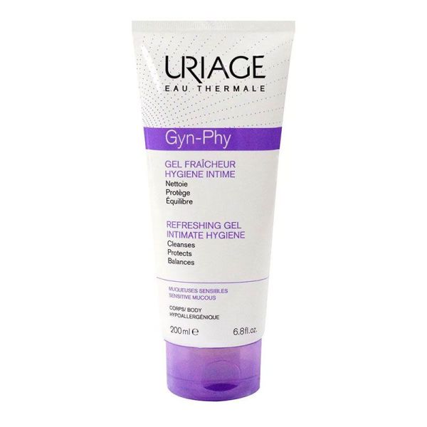 Uriage Gyn-Phy Hygiène Intime Gel Fraîcheur - 200 ml - Nettoyant Doux Quotidien pour la Flore Intime