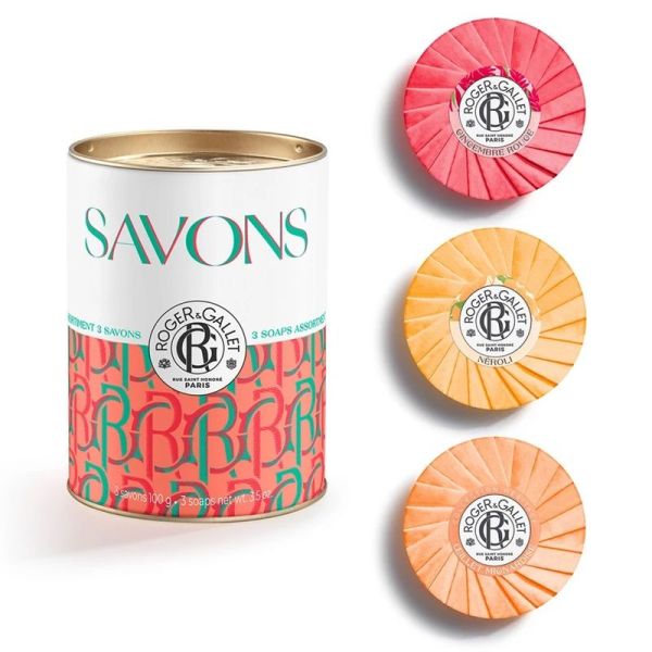 Roger & Gallet Boîte Savons Bienfaisants Pop Orange - 3 x 100g