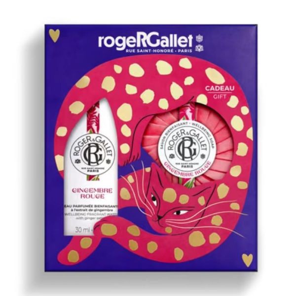 Roger&Gallet Coffret Noël Gingembre Rouge - Eau parfumée et savon bienfaisant