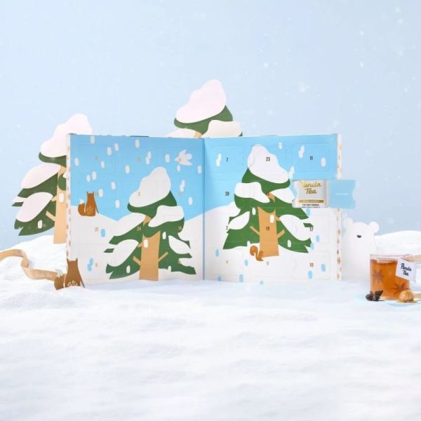 Panda Tea Calendrier de l'Avent 24 sachets - 24 thés et infusions pour Noël