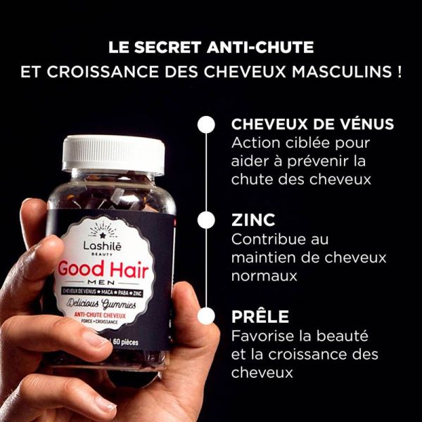 Lashilé Beauty Good Hair Homme Anti-Chute Cheveux - 60 gommes