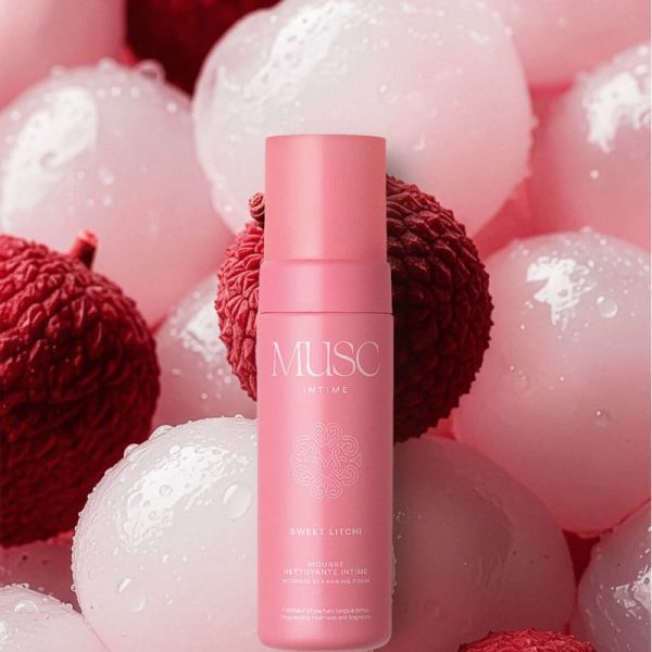 Musc Intime Sweet Litchi Mousse Nettoyante Intime 150ml – Douceur et fraîcheur intime