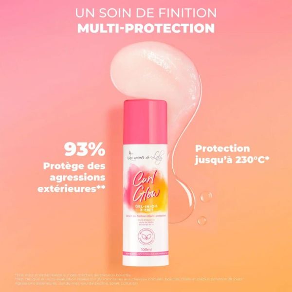 Les Secrets de Loly Curl Glow Sérum de Finition Multi-Protection 100ml – Brillance et protection thermique