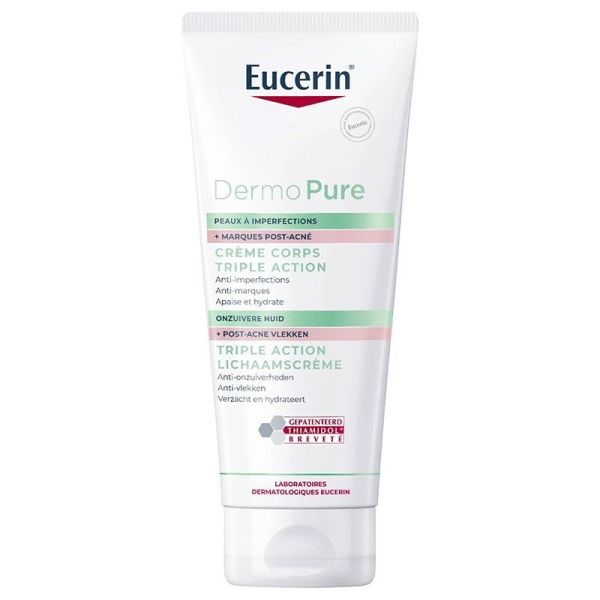 Eucerin Dermopure Crème Corps Triple Action - Conçue pour les Peaux à Imperfections - 200ml