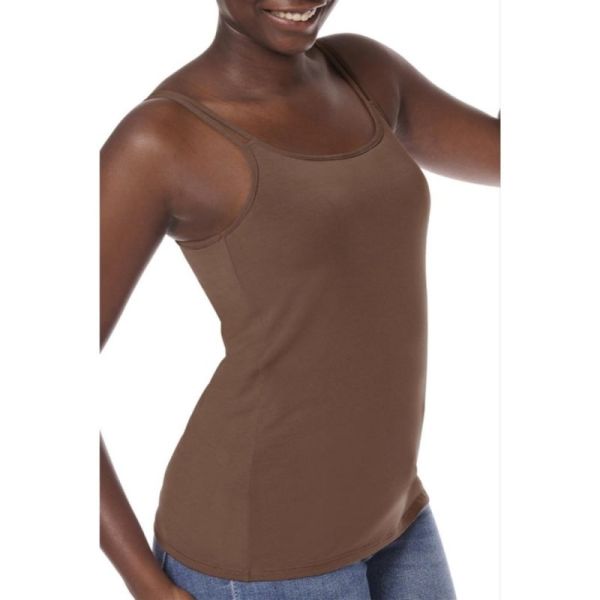 Amoena Valletta Top moka Taille 48 - Débardeur post-opératoire ultra-doux avec brassière intégrée