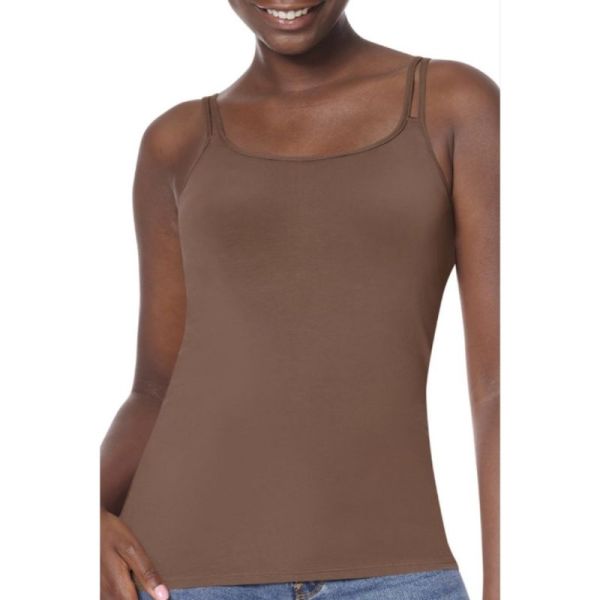 Amoena Valletta Top moka Taille 48 - Débardeur post-opératoire ultra-doux avec brassière intégrée