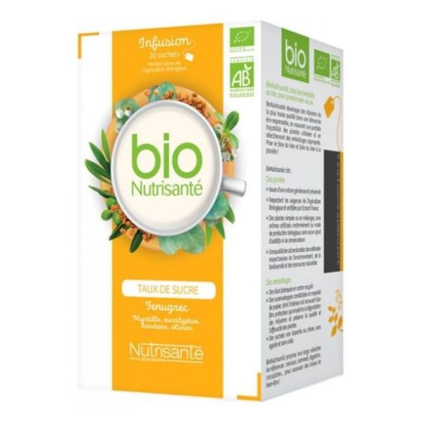 Nutrisanté Infusion Régulation des Sucres Bio - 20 Sachets