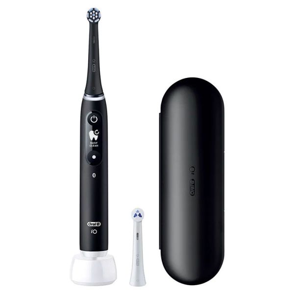 Oral-B iO6 Brosse à Dents Électrique Connectée Rechargeable - 1 unité - Bleu Nuit - Technologie de pointe