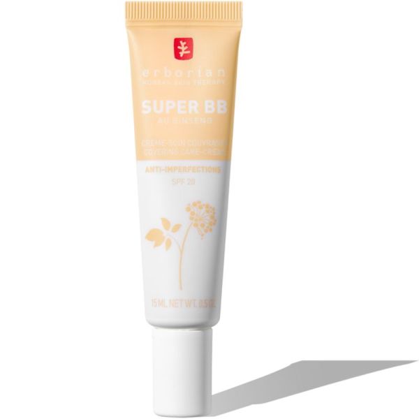 Erborian Super BB au Ginseng 15ml Teinte Nude – Crème de teint couvrante anti-imperfections SPF20