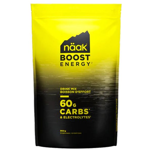 Naak Boost Energy Boisson Neutre 60 - Sac de 960g - Énergie immédiate et durable durant l'effort