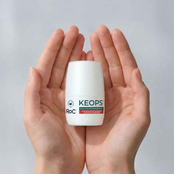 RoC Keops Détranspirant Roll-On 30 ml – Traitement anti-transpiration excessive 7 jours