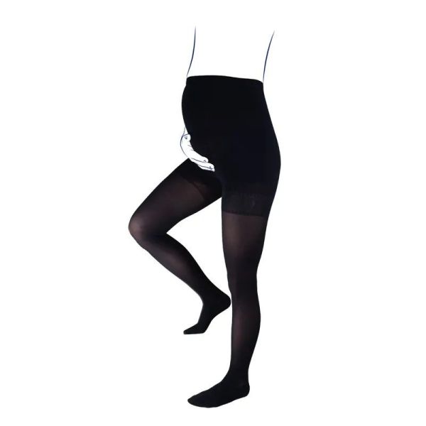 Thuasne Venoflex Kokoon Absolu Classe 2 Collant Contention Maternité Noir - Long - Taille 4