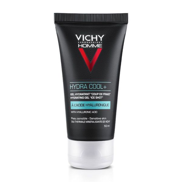 Vichy Homme Hydra Cool+ Gel Hydratant Visage Effet Fraîcheur - 50 ml - Peaux Sensibles