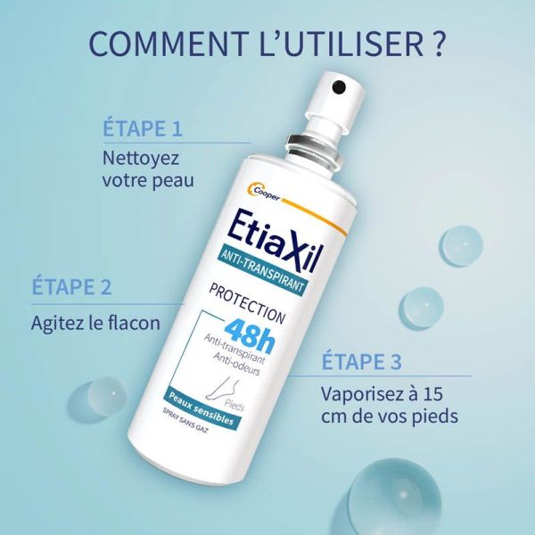 Etiaxil Anti-transpirant Pieds Protection 48h Spray - 100ml
