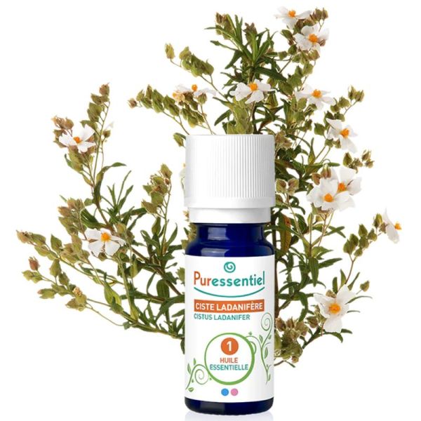 Puressentiel Huile Essentielle Ciste Ladanifère Bio 5 ml – Stimule les défenses, raffermit et accélère la cicatrisation
