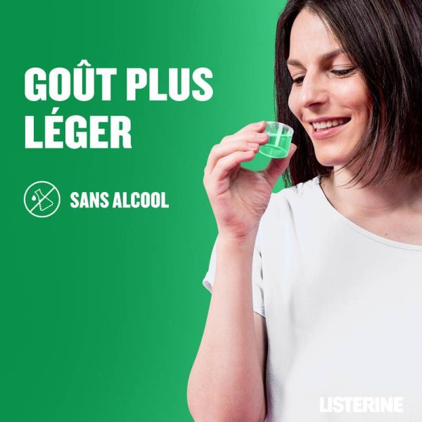Listerine Total Care Dents & Gencives Goût Plus Léger - 500ml - Menthe Fraîche - Sans alcool - Protection complète