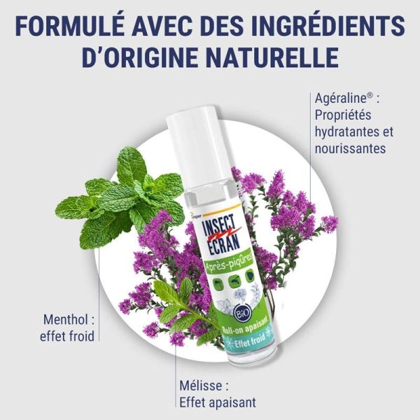 Insect Écran Roll-On Apaisant Après-Piqures Bio - 15ml - Soulagement immédiat naturel