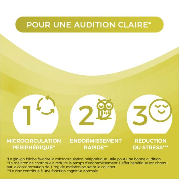 Audispray AudisprayZen Complément Alimentaire - 60 comprimés - Audition claire, réduction du stress nocturne