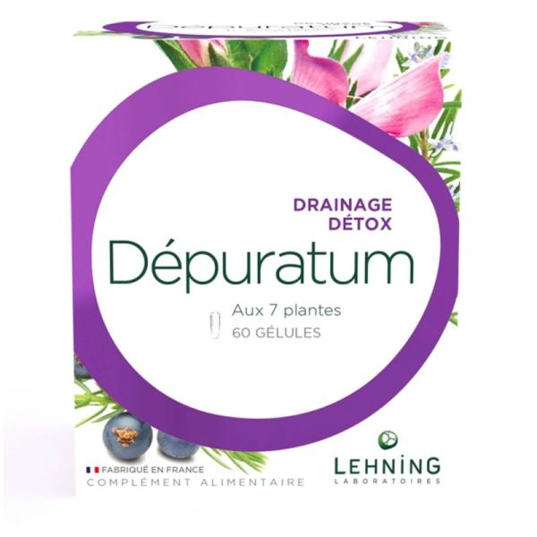 Lehning Dépuratum 60 Gélules - Complément alimentaire détox foie & drainage