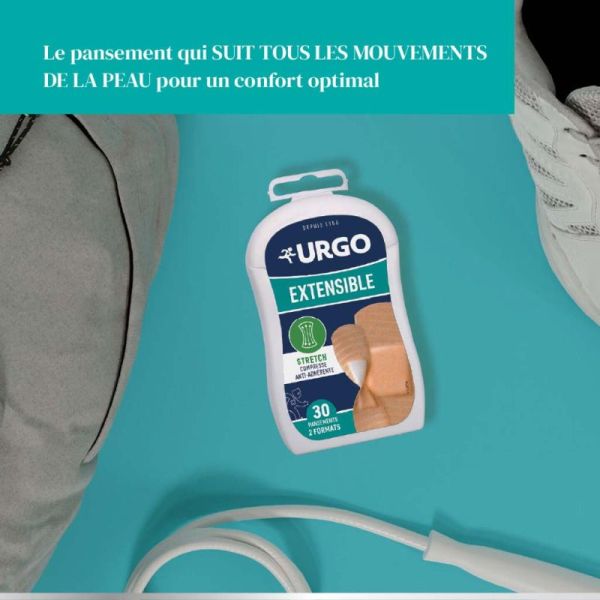 Urgo Premiers Soins Extensible 30 Pansements Compresse Anti-Adhérente