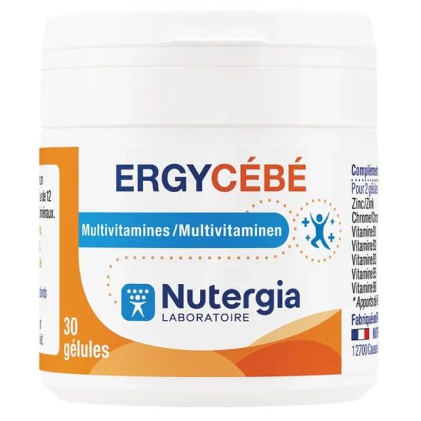 Nutergia Ergycébé 30 gélules Multivitamines - Fatigue, baisse de tonus