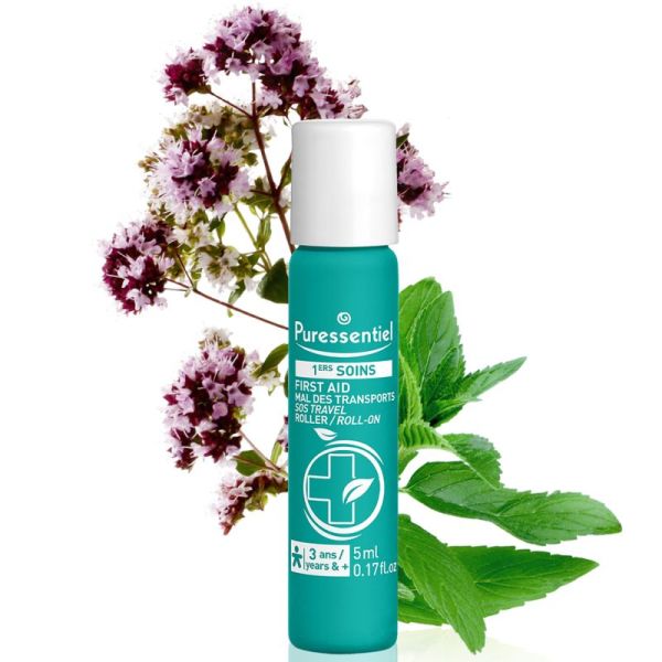 Puressentiel Mal des Transports Roller aux 7 Huiles Essentielles 5 ml – Soulage immédiatement les inconforts en voyage