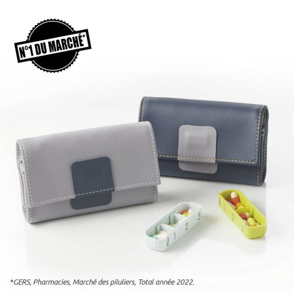 Cooper Pilbox Mini Pilulier Hebdomadaire Gris Clair - 1 pièce - Organisation hebdomadaire compacte