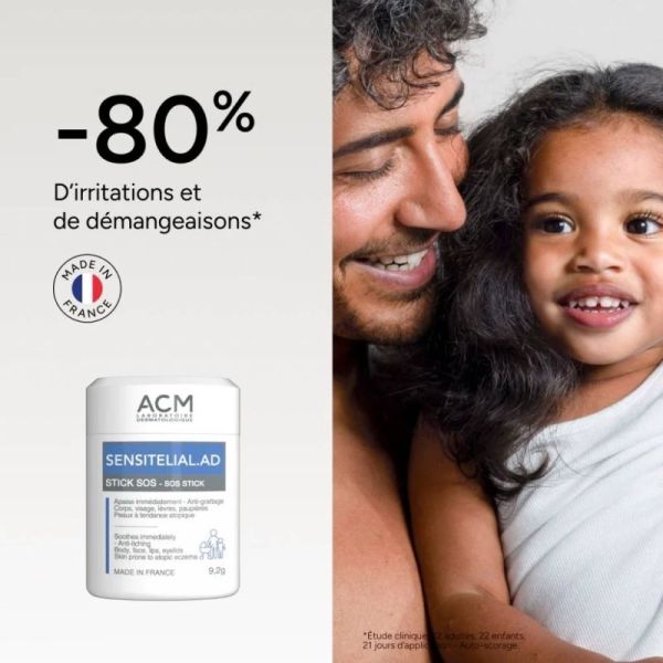 ACM Sensitélial.AD Stick SOS Stick - Apaise immédiatement et réduit le grattage localisé