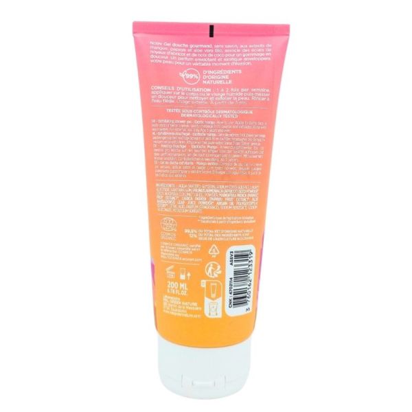 MKL Green Nature Gel Douche Exfoliant Mohea Mangue Exotique 200ml - Exfoliation douce et peau lissée