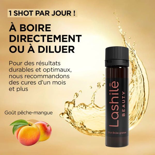 Lashilé Beauty Shots Brûle-Graisse 14 Shots de 15 ml - Perte de poids, combustion des graisses