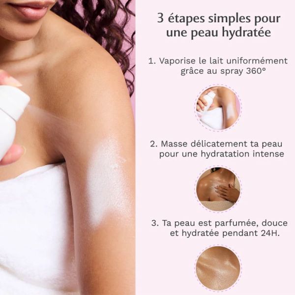 Musc Intime Lait en Spray Parfumé Musc Blanc 200ml – Hydratation 24h