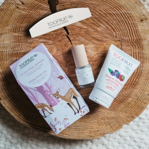 TooFruit Coffret Le Trio Jolies Mimines - Crème Mains & Vernis à Ongles + Lime à Ongles OFFERTE