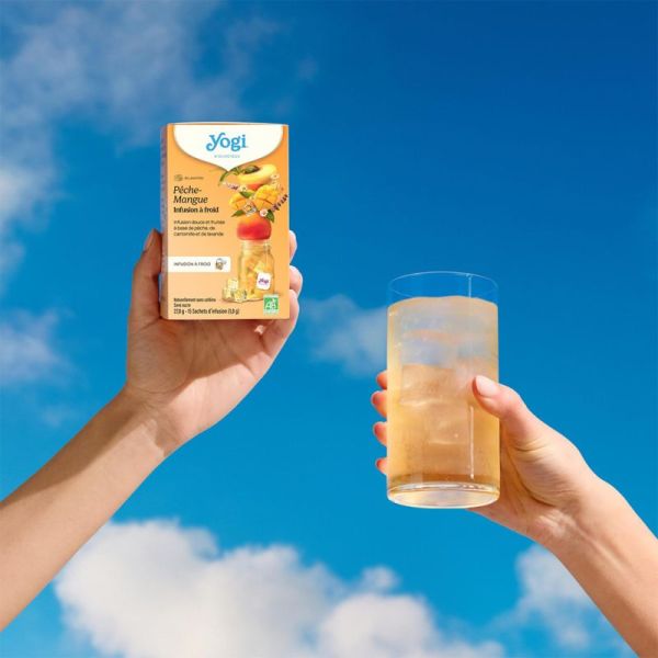Yogi Tea Infusions À Froid Pêche Mangue Bio 15 Sachets – Détente et exotisme